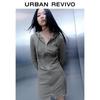 UR Women's Hooded Drawstring Zipper Dress
