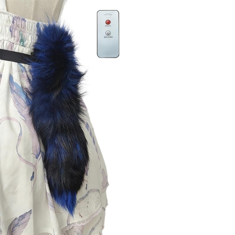 Furry Remote Operated Foxes Tail Accessory Adjustable Moving Costume Tail For Stage Shows And Costume Parties