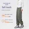 Women's Fleece-Lined Harem Pants: High Waist, Cuffed, Solid Color Sweatpants for Autumn/Winter