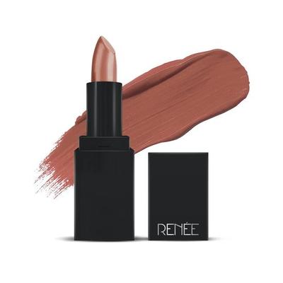 RENEE Creme Mini Lipstick Mood For Nude 1.65gm| Long Lasting Creamy Finish| Enriched with Jojoba Oil, Keeps Lips Hydrated & Nourished| Travel Friendly