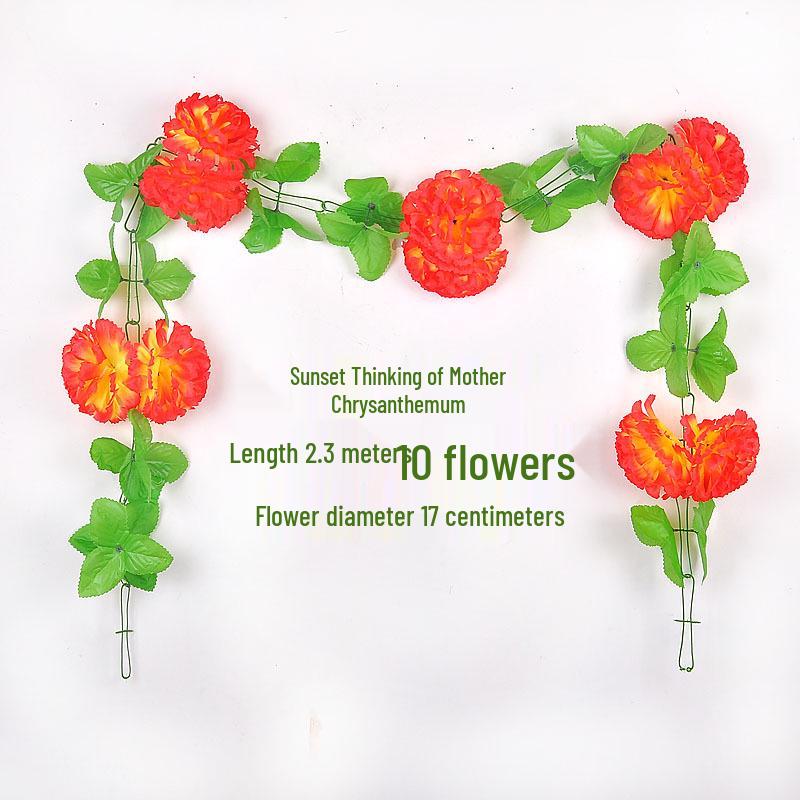Qingming-Fest Chrysanthemenstrauß: 7-Kopf Seidenblumen Friedhofsgesteck für die Grabpflege