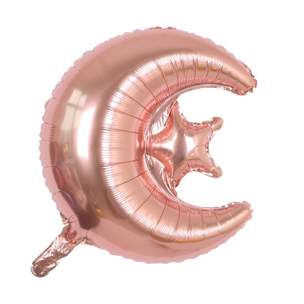 Aluminiumfolieballonger med integrerade stjärnor och måne högtidsdekorationer och integrerade stjärn- och månballonger födelsedagstema