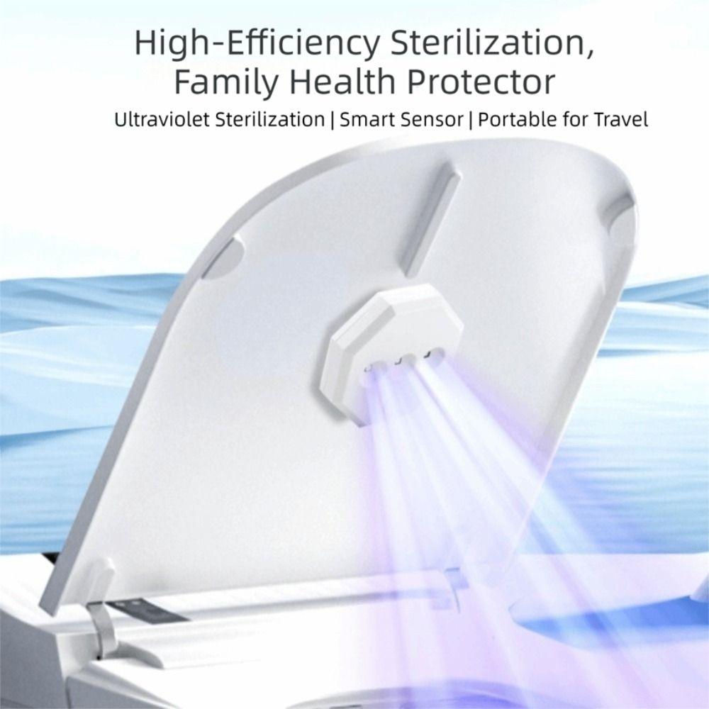 USB Rechargeable UV Toilet Sanitizer Hands-Free Portable Toilet Cleaner Travels