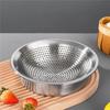 Thick Double Layer Drainage Basin German Style 304 Stainless Steel Basin Drain Basket Vegetable Washing and Rice Washing Basin
