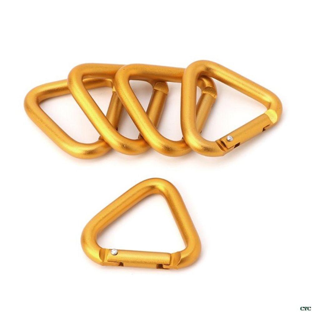 Hiking Camping Triangle Aluminum Zinc Zinc Alloy Metal Outdoor Carabiner Keychain Buckle Hook