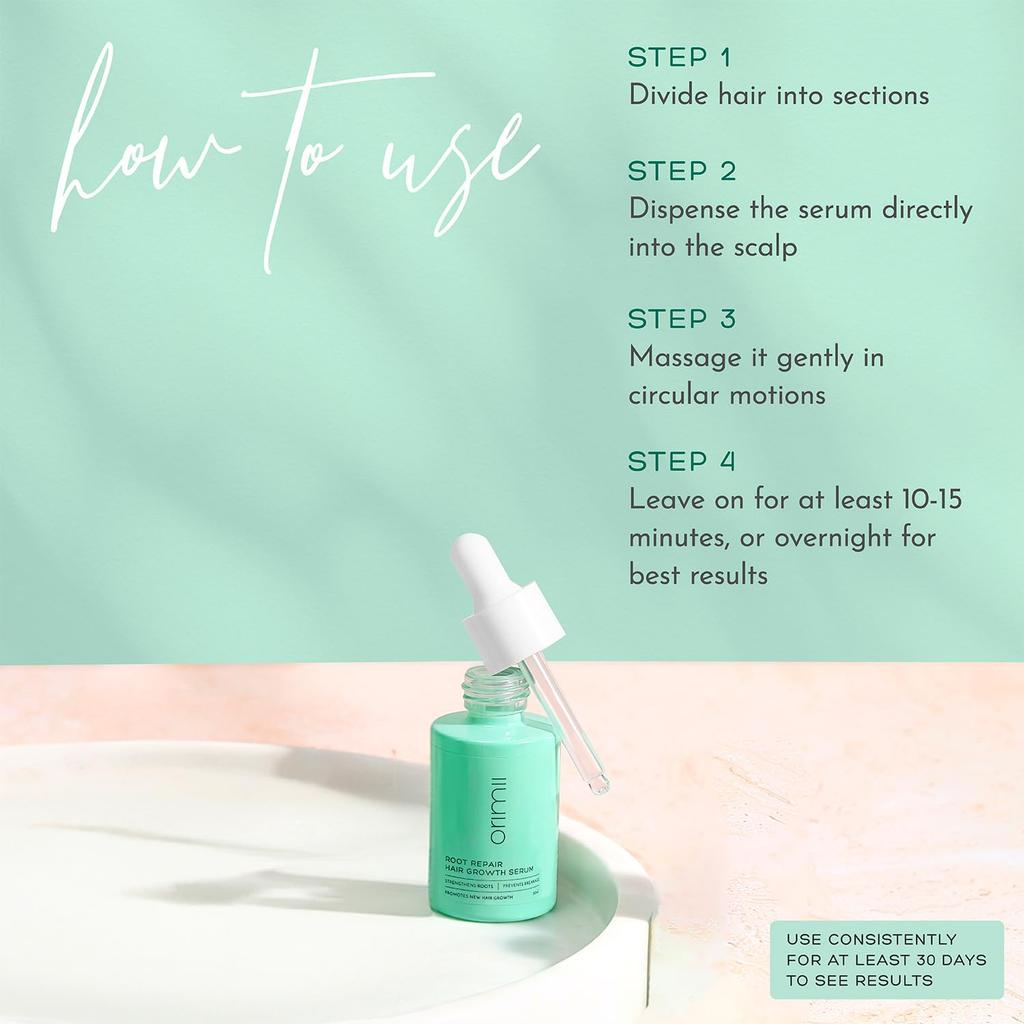 Orimii Postpartum Hair Growth Serum 30ml | Redensyl Root Repair, Prevents Breakage, Lightweight Non-Sticky Formula