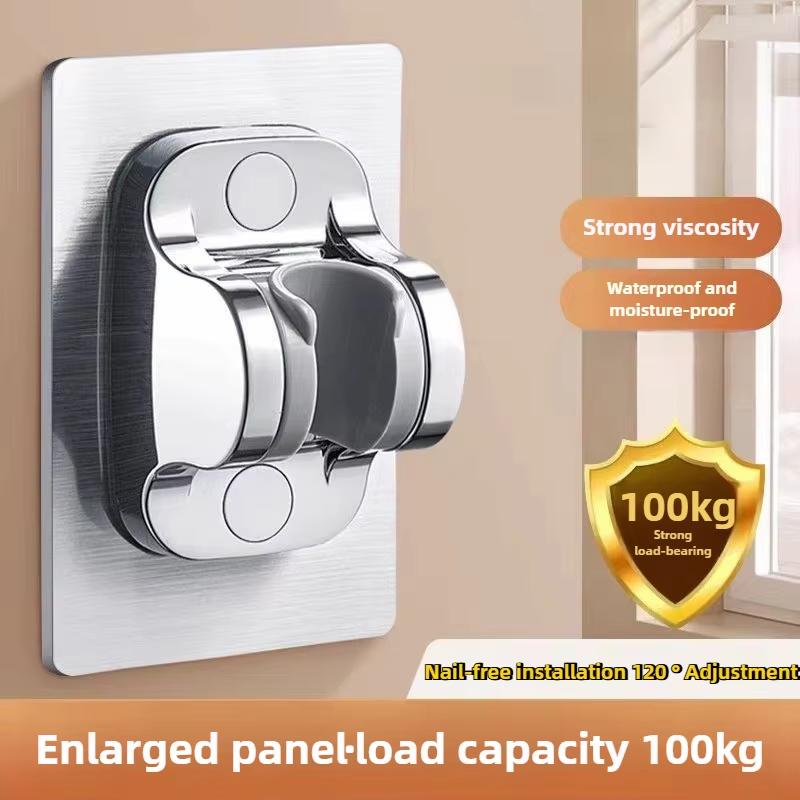 Filtered Supercharged Shower Head Four-speed Adjustment With Water Seal Multi-functional Home Shower Bathroom Accessories Silver holder