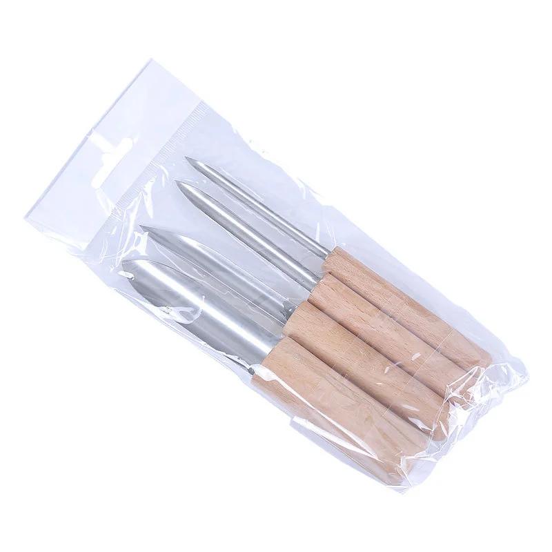 4Pcs Pottery Clay Hole Puncher Stainless Steel Ceramic Cutting Punching Modeling Sculpture Tool Polymer Wax Clay Tools