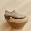 Fashion 2025 Spring New Women Pumps Retro Women Shoes Genuine Leather Slip-on Ladies Shoes Thick Heels Round Toe Causal Dress Shoes