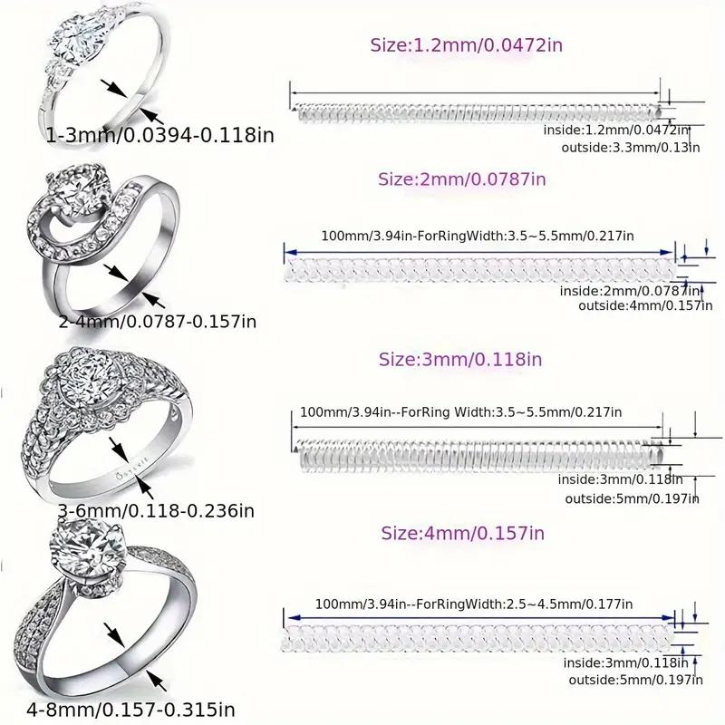 1PCS Invisible Ring Size Adjuster Transparent Spring Phone Ring Universal Men and Women Transparent Winding Coil