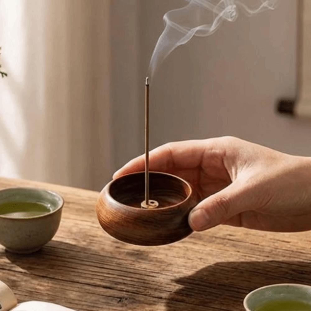 Handcrafted Wooden Incense Holder Solid Wood Stick Holder Eco-Friendly Incense Burner  Tea Room