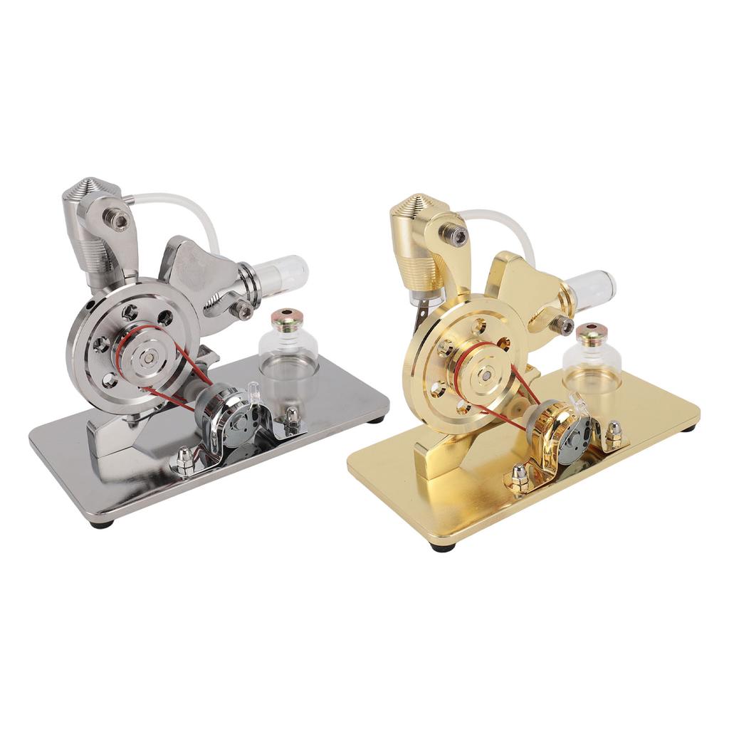 Stirling Engine Motor Model Colorful LED Educational Electricity Power Generator Toy for Kids Adults