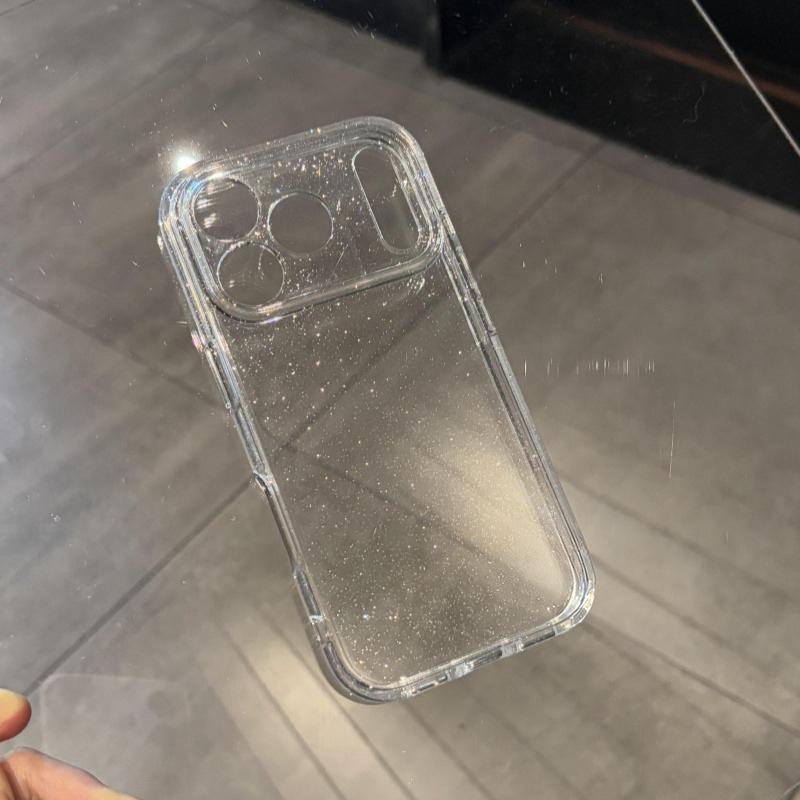 

Soft Silicone Glitter Transparent Phone Case For iPhone 11 12 13 14 15 16 17 Pro Max Air Plus Clear Bumper Back Cover iPhone 11 Pro