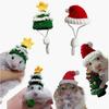 Handmade Woven Christmas Hat Decor - Mini Party Accessory for Pets - Cute Animal Cap for Home Decoration Practical Pet Hat