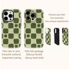 Vintage Clover Checker Phone Case for IPhone 17AIR 16E 16 15 14 13 12 11 17 Pro Max Plus Double-layer Back Cover