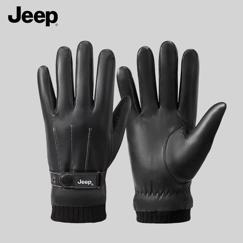 JEEP Men's Winter Warm Touchscreen PU Gloves