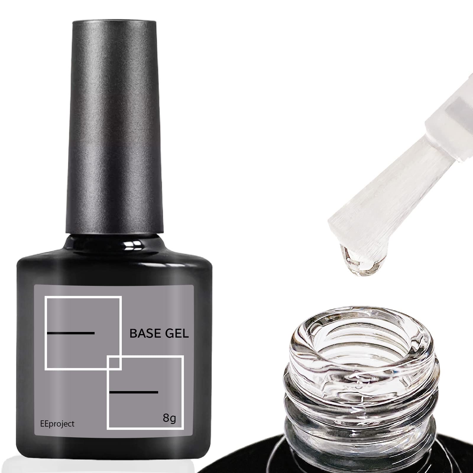 LULUGEL Gel Nail Base Gel 8g Polish Type No Sanding Required Base Coat Nail Base Nail Gel Base Gel Nail LED Nail Supplies Gel (Base 8g)