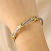 Stainless Steel Adjustable Hand Chain With Geometric Design For Men And Women Gift