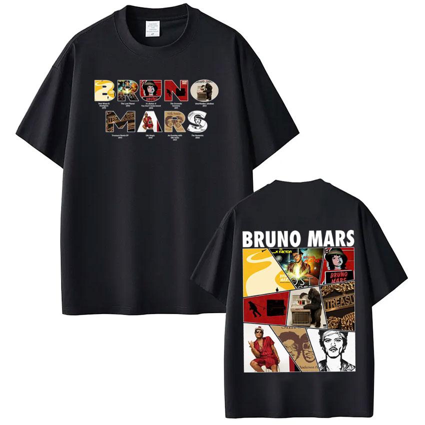 Bruno Mars The Romantic Album Tour 2026 Tshirt Man Woman Hiphop Harajuku Tshirts Short Sleeve Top Casual Hip Hop Tshirts