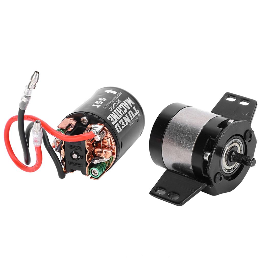 1:5 Ratio Gearbox Transmission Box 540 Brushed 55T Motor Fit for SCX10 1 10 RC Car