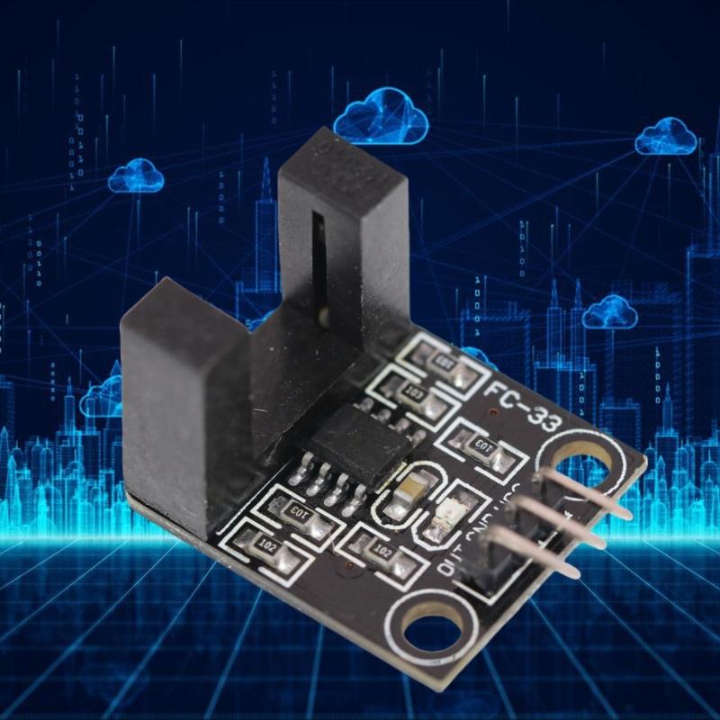 Lichtschranken-Geschwindigkeitssensoren Modul 3,3V-5V Schlitztyp Optokoppler Tachogenerator Zähler zur Geschwindigkeitsmessung