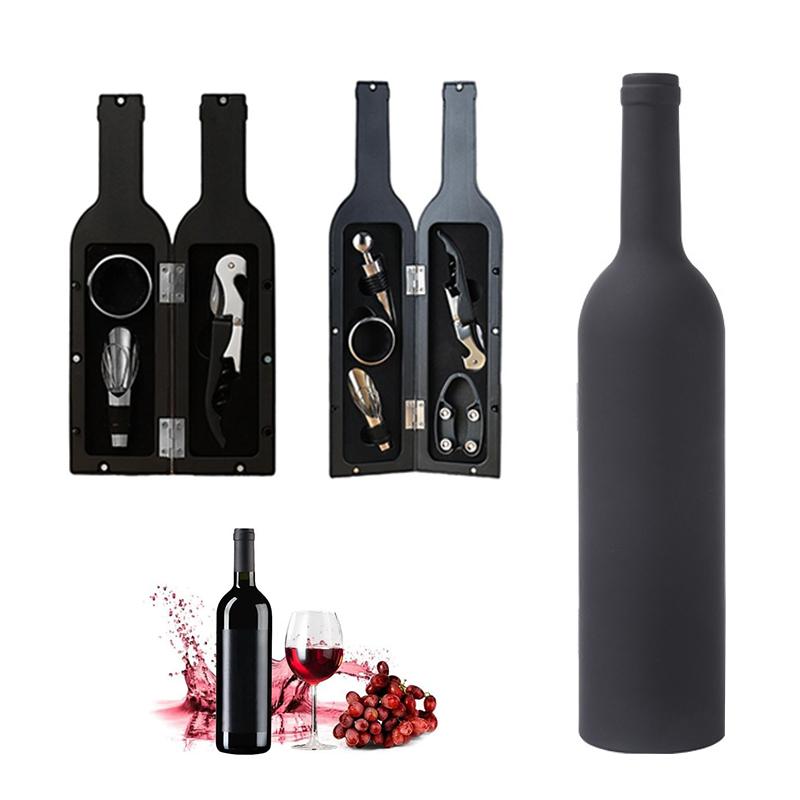 3/5 Pcs Deluxe Wine Accessories Gift Set Stainless Steel Wine Opener With Corkscrew Stopper Pourer Foil Cutter For Home Bar Use