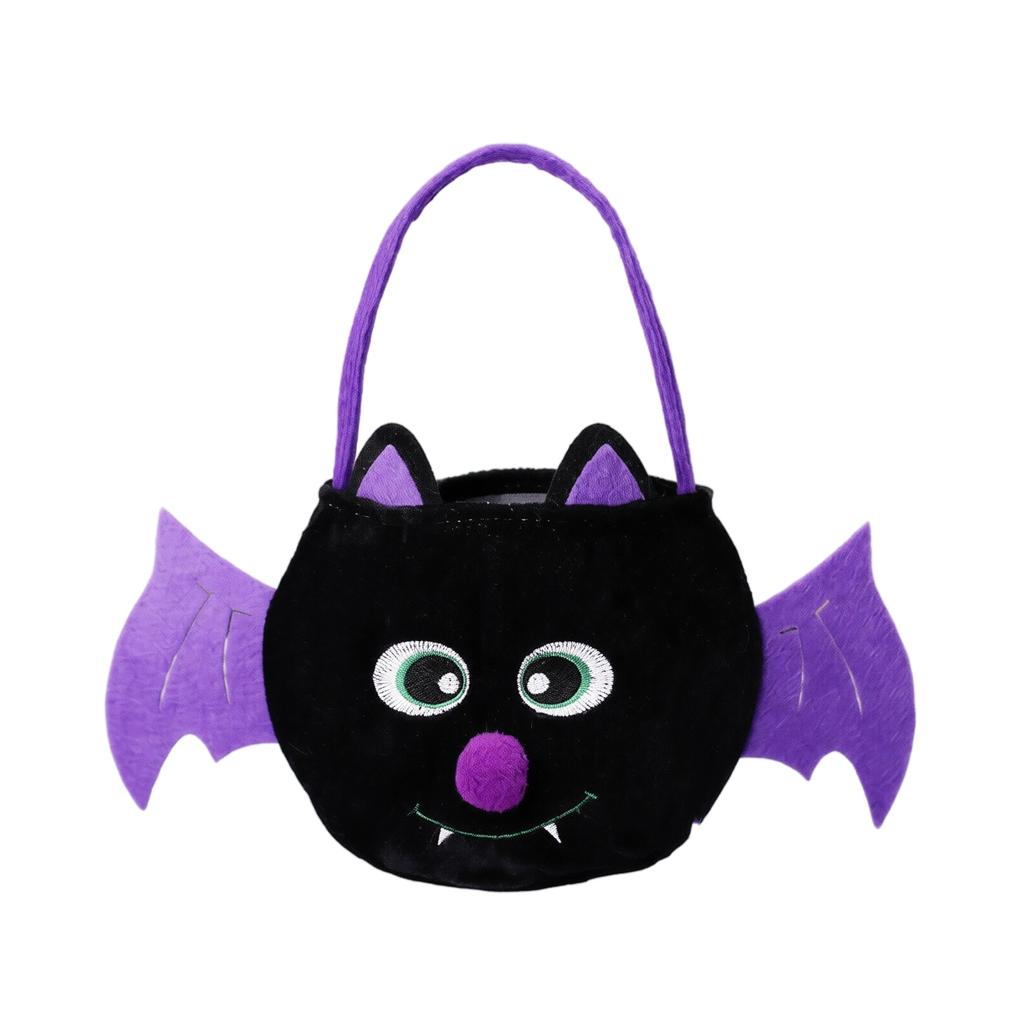 Halloween Candy Bags for Kids, Creative 3D Pumpkin Bags, Black Party Bags