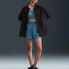 Nike Sportswear Swoosh Chill Poplin Loose Fit Comfortable Long Sleeve Shirt Women shirts Black HJ0716-010