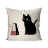 Cartoon Black Cat Print Decorative Pillowcase Bedding Home Decorative Cushion Pillowcase