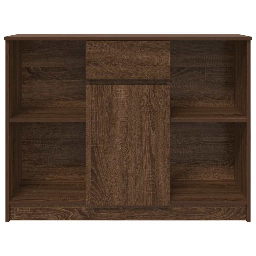 Sideboard with Drawer Brown Oak Effect 101 X 35 X 76 Cm
