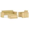 Day and Night - Day and Night Garden Furniture Set 3 Pieces Impregnated Pine Wood