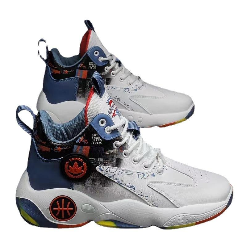Men's Shoes, High-top Blue Sneakers New Autumn and Winter Sports Shoes Men's Running Shoes Youth Fashion Trendy Men's Shoes