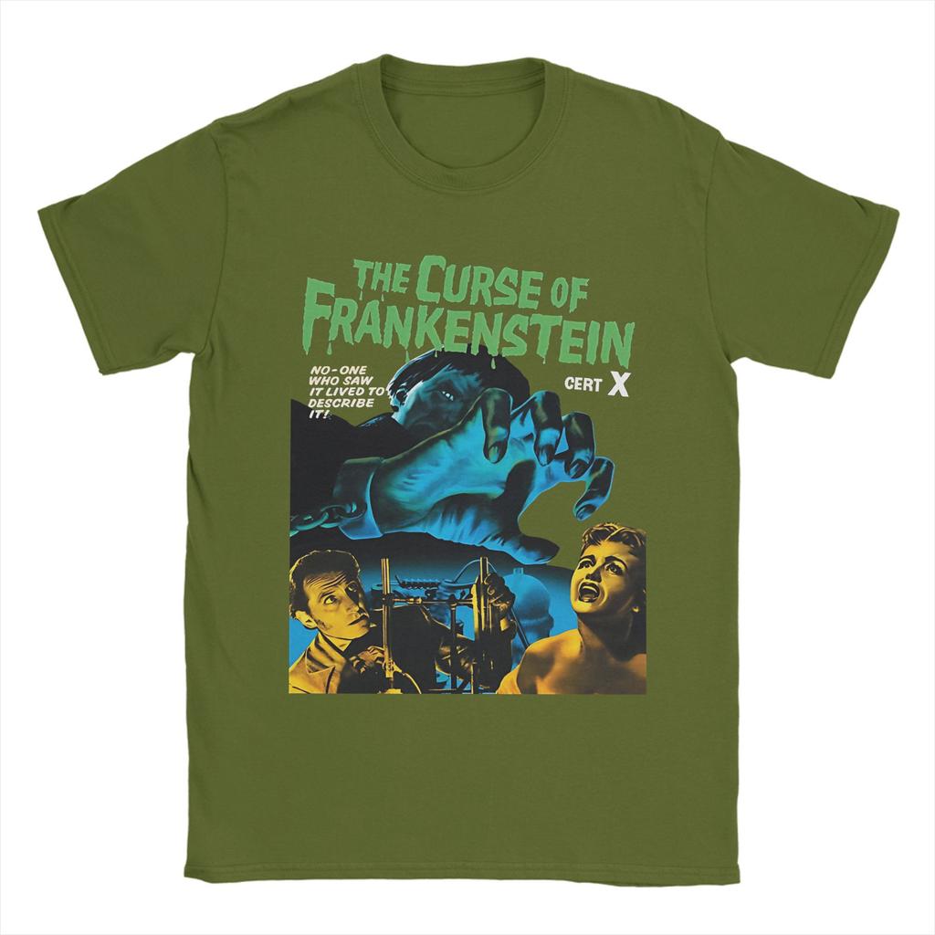 Men Women's The Curse of Frankenstein T Shirt Pure Cotton Clothes Funny Short Sleeve Round Collar Tee Shirt 4XL 5XL 6XL T-Shirt