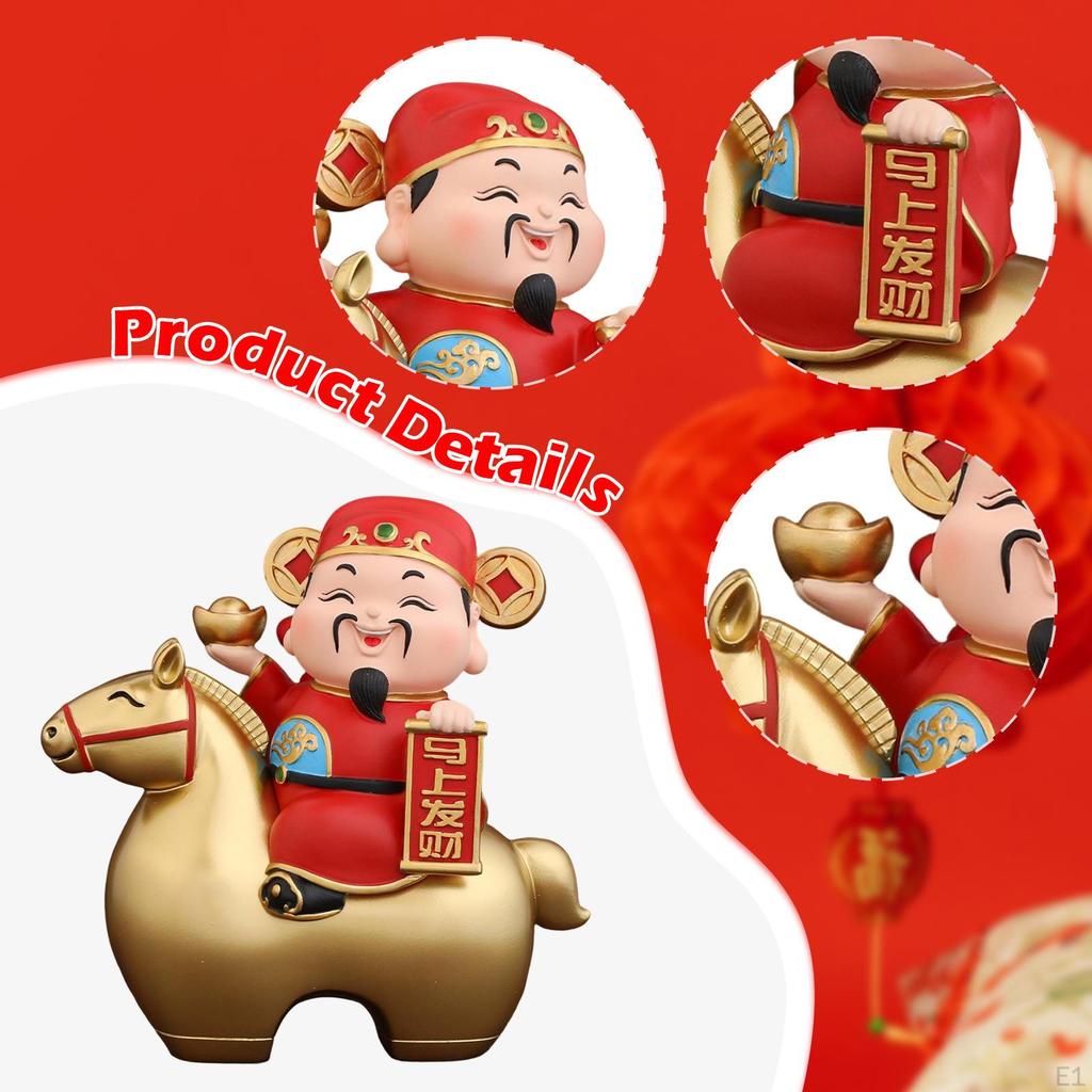 Figurine Chinese Feng Shui Sculpture Ornament Resin for Desktop