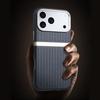 Luxury Luggage Stripe Magnetic Phone Case for iPhone 17 Pro Max 17 Air 16 Pro 15 14 13 Wireless Charging PU Leather Hard Cover