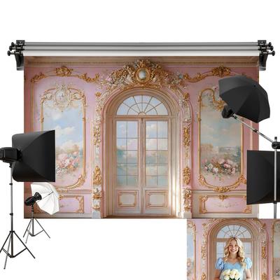 Kate 2.2x1.5m Pink Wall Backdrop, Retro Photography Background, Customizable