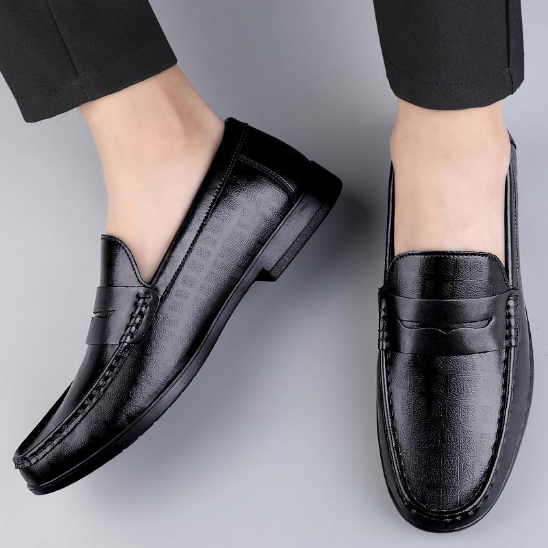 Genuine Leather Men Shoes Casual Men Loafers Breathable Office Formal Shoes Men Designer Slip on Driving Shoes Plus Size 38-46