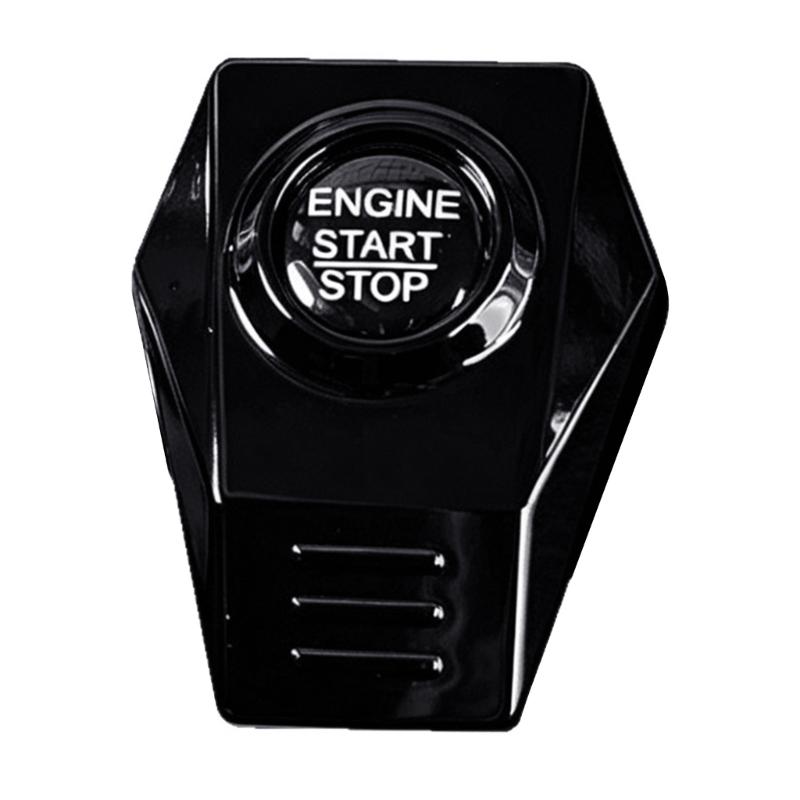 Engine Start Stop Button Cover Metal Interior Accent, Stick On Trim Frame for a Finished Dashboard Style in Cars