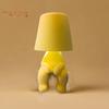 Shy Boy Table Lamp Little Man Shaped Lamp LED Desk Lamp Night Light Touch Control Plug-in Bedside Lamp for Bedroom Decor Valentine's Day Gift