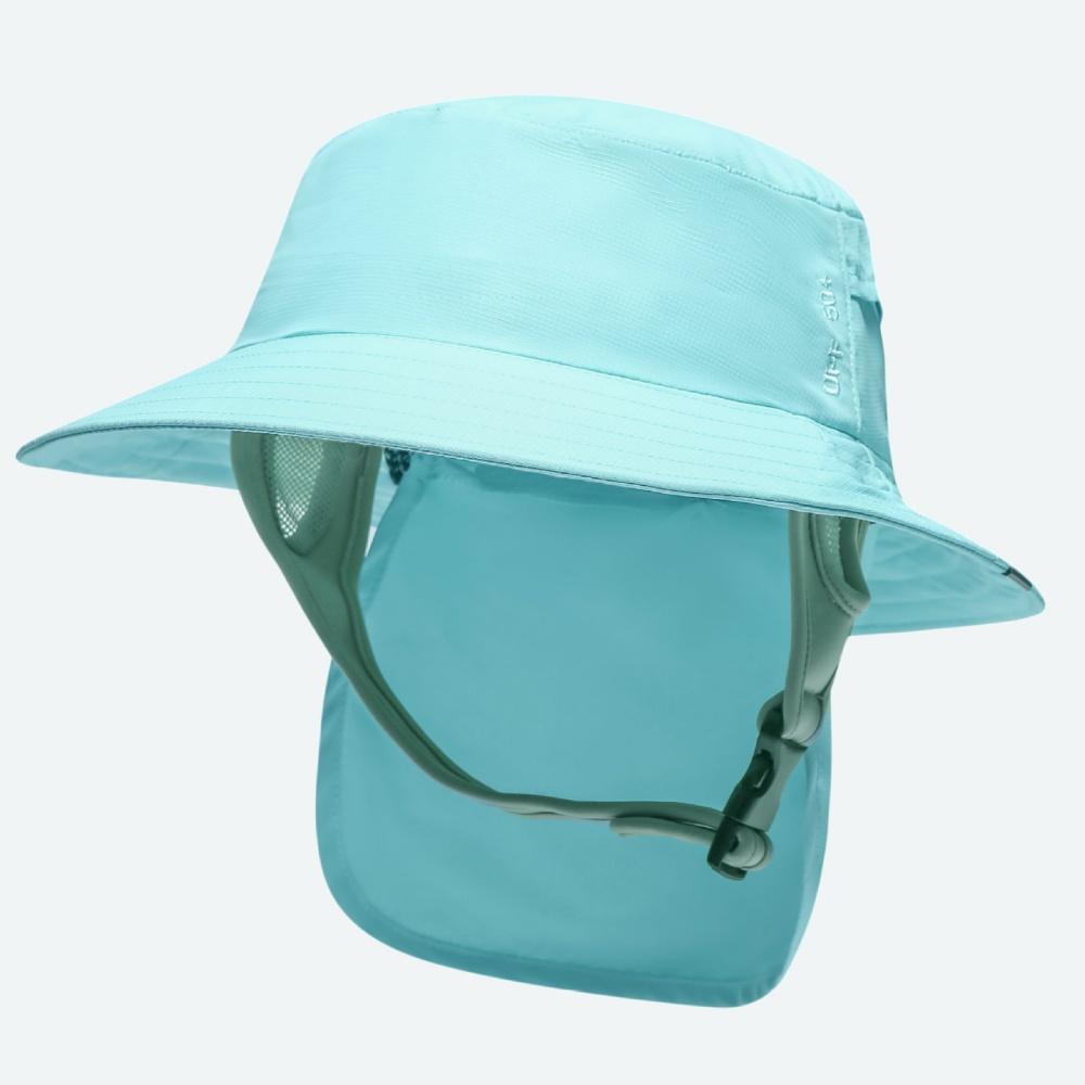 Summer Fisherman Hat Beach Sun Protection Unisex Surf Hat Wide Brim Breathable Quick Dry with Detachable Neck Flap Surf Hats