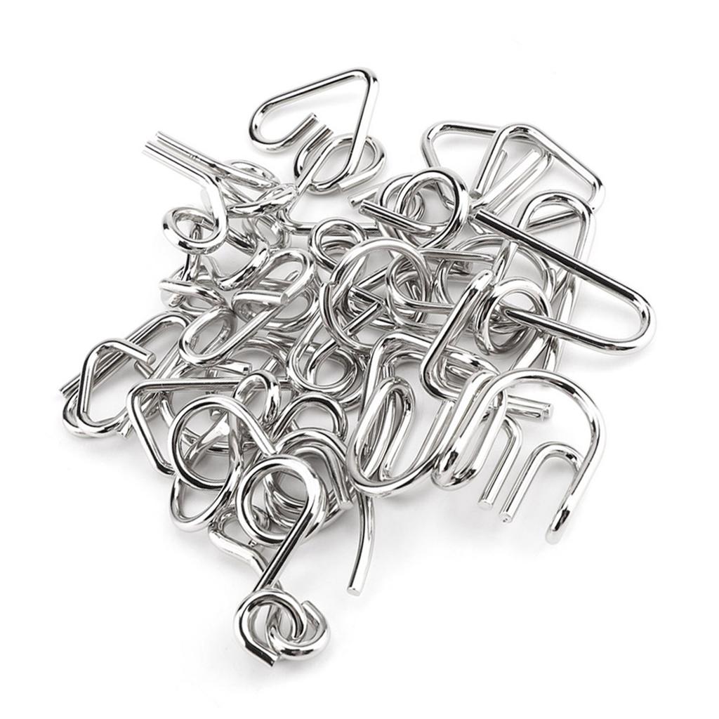 Metal Wire Puzzle, Metal Wire Puzzle, 15pcs Children Educational Toys   Mind Brain Teaser Toys, Puzzle Accessories