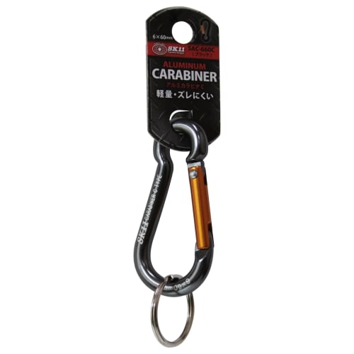 SK11 Aluminum Carabiner C 6ÁE0mm SAC-660C Black