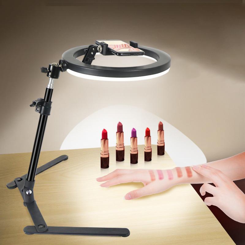 Phone Stand For Live Streaming With 10-Inch LED Fill Light Anchor Selfie Beauty Desktop Photo Overhead Bracket 6
