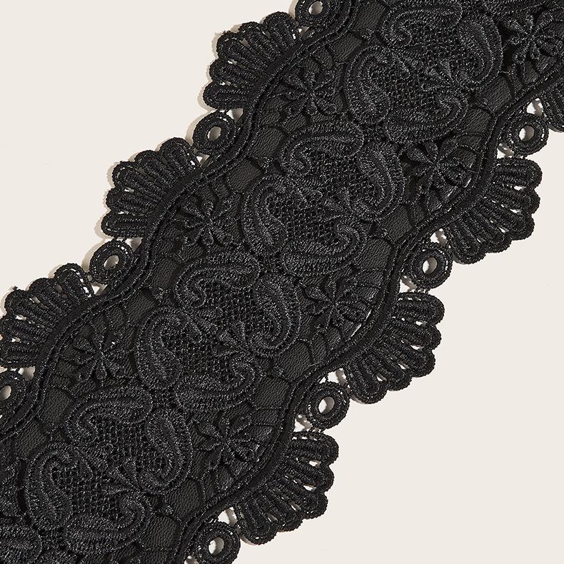 Waist Seal Women'S Outer Fabric Belt With Dress Waist Lace Decoration Elastic Elastic Width