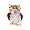 Spectacles Owl Brooch Alloy Rhinestone Cute Animal Brooch for Women Girls Festival Jewelry Gift