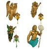 Vintage Wall Lamp Mermaid/Fairy/Angel/Goddess Night Light Decorative Wall Sconce for Bedroom Living Room Hotel Restaurant