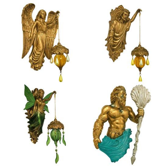 Vintage Wall Lamp Mermaid/Fairy/Angel/Goddess Night Light Decorative Wall Sconce for Bedroom Living Room Hotel Restaurant