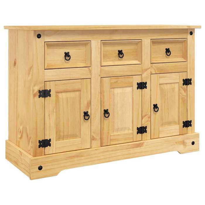 VidaXL Buffet Corona Brown 112x44x78 Cm Solid Wood Mexican Pine, Storage Furniture, Kitchen Storage Furniture, 355083