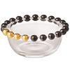 Otsuka Glass "Black X Gold" Salad Bowl, Small, Approximately 9cm, Black, Gold, and Transparent, Made In Japan, 12P096