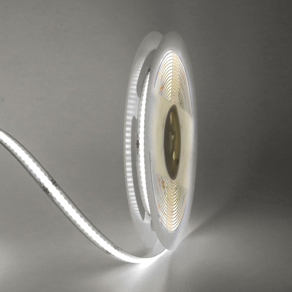 3AA Batteriekasten 5V COB LED-Streifen 8MM 320 LEDs/M Warm Natur Kaltweiß Flexibler COB-Streifen für Schlafzimmer Schrank TV-Hintergrundbeleuchtung